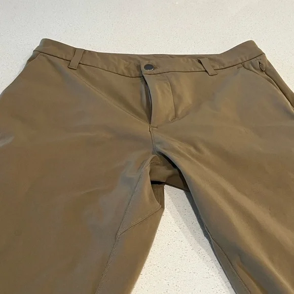 Lululemon khaki and grey dress pants. Waist 30.Length 32. Lot of 2.